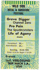 TICKET: PRO PAIN / LIFE OF AGONY - ALADIN, BREMEN, &. FEBRUAR 1994