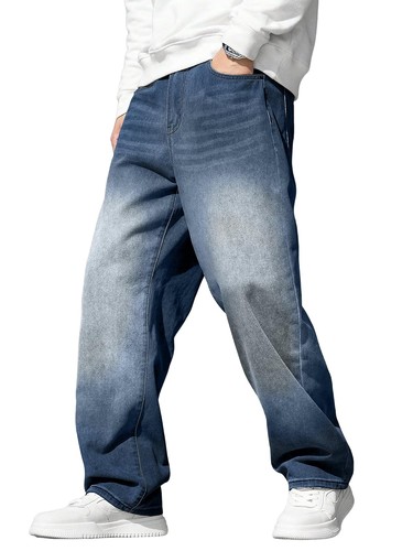 Mens blue baggy - wide, loose