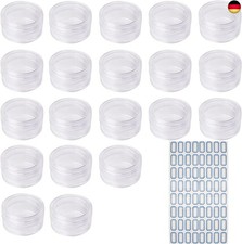 20 Stücke Kosmetik Probe,5 g Rund Kosmetik Dosen Kunststoff Dosen Mini Dosen 