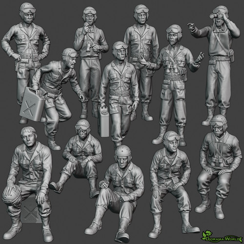 Panzerbesatzung set - 1/16,