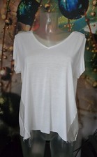 iheart T-Shirt Tunika Shirt Gr. 38 toller Stoff semitransparent weiß Seide Ly 50