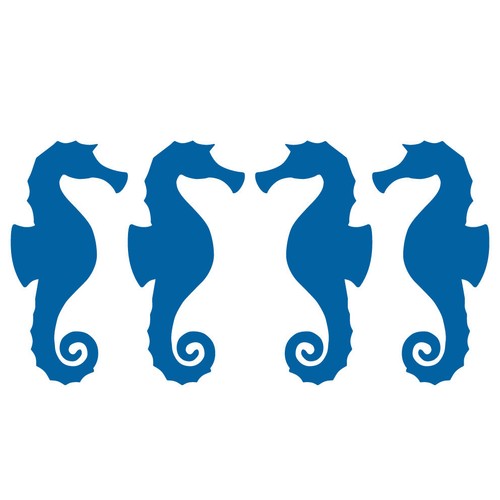 Seepferdchen aufkleber maritim - seepferdchen,