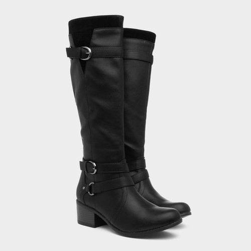 Schwarze damenreiterstiefel - schwarze,