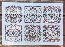 Shabby Schablone Wand Spitze