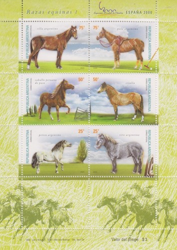 Pferde argentinien postfrisch - pferde,