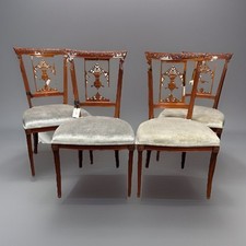 1 von 4 franz. Stilmöbel Stuhl Vintage Esszimmer Schreibtisch Holz Mahagonifarbe