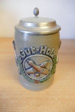Bierkrug mit zinndeckel - bierkrug,