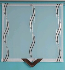 Scheibengardine mit Spitze Braun