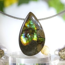 Ammolith Anhänger gebohrt 30