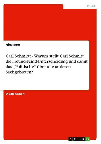Carl schmittt warum stellt - -,