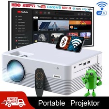 JEEMAK 4K Projektor 10000LMS 1080P Smart Beamer Android WiFi Heimkino Bluetooth