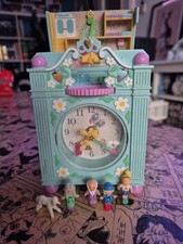 Polly Pocket ?  1991 - Polly Pocket Funtime Clock Mit Figuren, Uhr Funktioniert