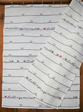 Kracht Geschirrtuch Küchentuch " Lieblingsmensch " Halbleinen Herz 50 x 70 cm