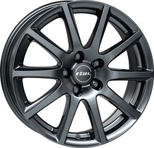 4x Alufelgen RIAL Milano titanium 6,5x16 ET38 LK5 100 16 Zoll Felgen Alu