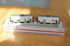 Minitrix 13913 Wagen-Set 2xWärmeschutzwagen 2-achsig, weiß, ´Lederer Premium´