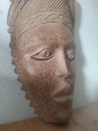 Afrikanische holzmaske braun - afrikanische,