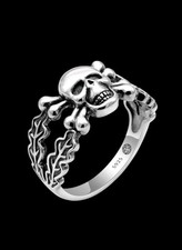 🌟Totenkopf Ring,Skull,Militaria Sammleranfertigung,925 Silber🌟WUNSCHGRÖSSE