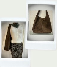 Wildleder beuteltasche - wildleder,