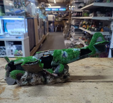 Abstürztes Kampfflugzeug Wrack Moos Ruine Aquarium Dekoration Aquarium Deko