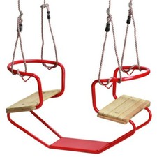 Gondelschaukel rot Doppelschaukel für 2 Gondel Schiffschaukel Loggyland