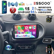 DAB+ Autoradio Carplay Für Smart Forfour Fortwo 453 2014-2022 GPS 64G Android 15