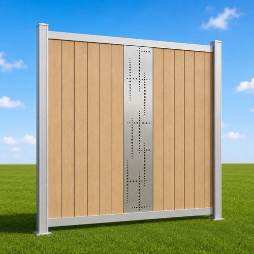 Wpc sichtschutzzaun sand - sichtschutzzaun,