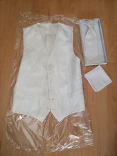 WIE NEU!!! Hochzeitsset Herren: Weste, Plastron, Einstecktuch (NP 280,- €), Gr.L