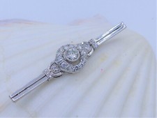 Antike Diamant Stabbrosche 1,07ct. in 750 Weißgold