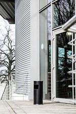 Durable Papierkorb Metall mit entnehmbaren Ascher rund schwarz 333001 - 2. Wahl