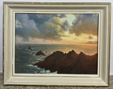 Öl Auf Tafel Unterzeichnet