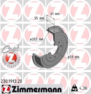 Zimmermann bremstrommel - 2x,