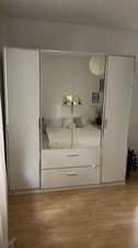 Kleiderschrank Weiß mit Spiegel,gebraucht, Selbstabholer, Selbstabbau