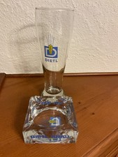 Altes Weißbierglas und Aschenbecher Brauerei Dietl Straubing