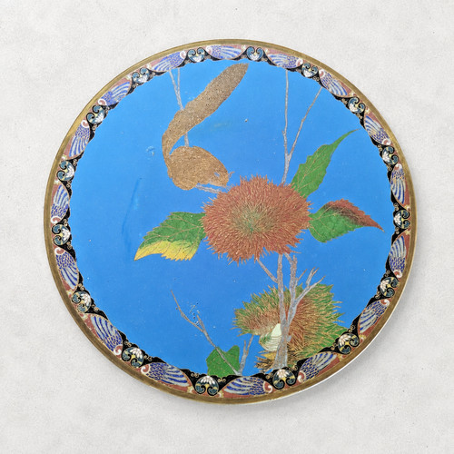 Cloisonné teller japan - |,
