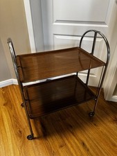 60er 70er Jahre Servierwagen Dinett Beistelltisch Space Age Braun Design