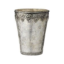 B-Ware % Teelichthalter Windlicht 'Delilah' antik silber Scandi Lene Bjerre