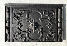  Antike Ofenplatte Gussofen Kaminplatte Etagenofen Gusseisen Relief Gründerzeit 