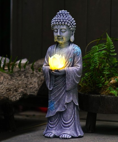 Buddha figur gartendeko solar - buddha,