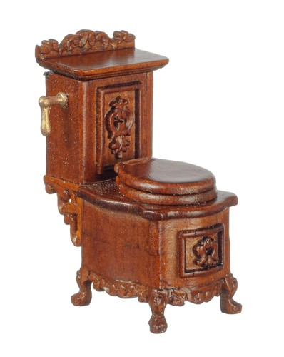 Puppenstube toilette nussbaum - puppenstube,
