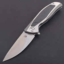 Taschenmesser mit Titangriff Kohlefaser-Einlagen und Flipperkugellager messer