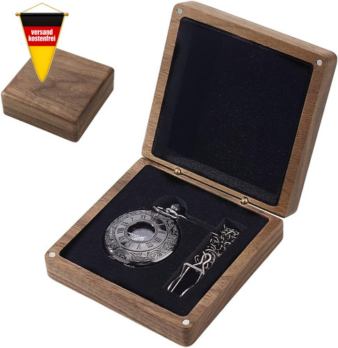 Taschenuhrenbox holz tragbar - taschenuhrenbox,