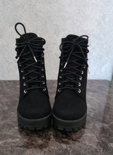 Schwarze plateau stiefeletten - schwarze,