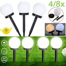 4-8 Set LED Solar Leuchten Garten Beleuchtung Außen Kugel Lampen Terrassen Licht