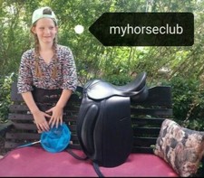 Neuer Marken Echtleder Englischer Dressursattel Schwarz Farbe 15% Rabatt