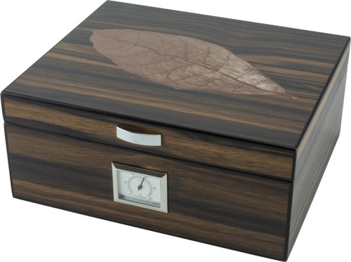 Humidor mit dekor blatt - blatt, /