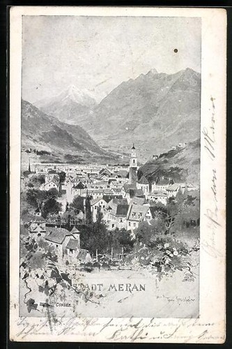 Künstler meran - künstler-ak,