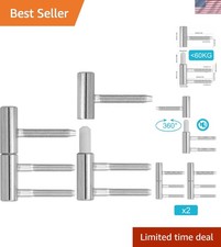 2 Stück 3-Teilig Stahl für