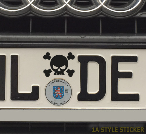 Nummernschild aufkleber - 2x,