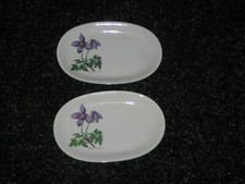 Seltmann Weiden Bavaria Renate Flora Servierplatte  Platte oval grüne Rand 31 cm