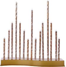 myflair LED Schwib Lichter Deko Bogen Metall Kunststoff goldfarben 30x31x7cm